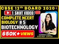 Complete 12th NCERT Biology (Biotechnology Unit 4)One Shot | CBSE 12th Board Exam 2020 | Garima Goel