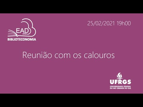 Reunião virtual com os calouros