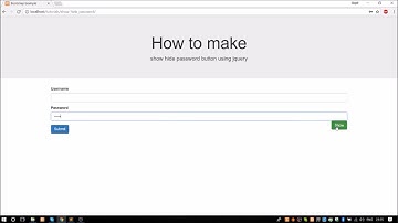 How to create a show & hide password button using JQuery | Kayal Webnologies