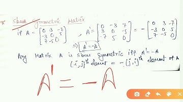 Matrices.. Transpose of a Matrix(part 5) Symmetric and skew Symmetric matrix class +2 cbse and pseb