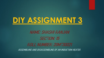 DIY ASSIGNMENT 3(IIT KGP) by Shashi Ranjan| 20MT30021
