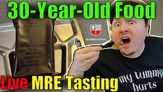 Vintage MRE Review 🔴LIVE Military Ration Taste Test 🫡 Corned Beef Brown Bag US Meal Ready To Eat @ReadinessRations