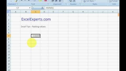 ExcelExperts.com - Excel Tips - Paste values