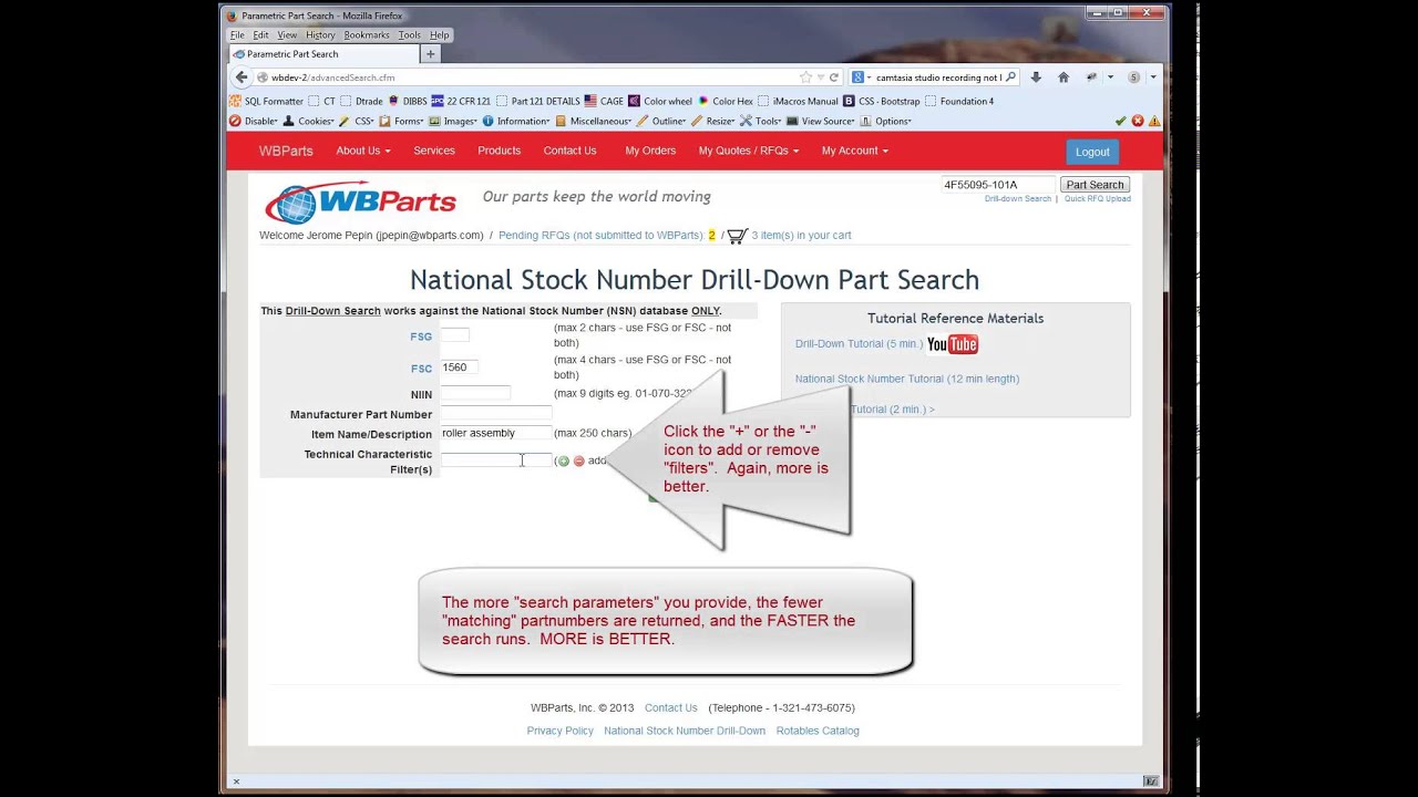 WBParts "DrillDown" Search Feature Explained YouTube