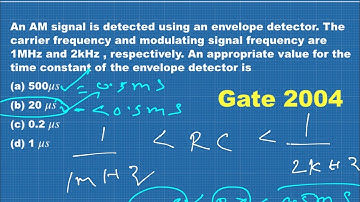 ANALOG COMMUNICATION SYSTEM MCQ SOLVED PROBLEM ON ENVELOPE DETECTOR | ECE GATE PAPER SOLVED PROBLEM