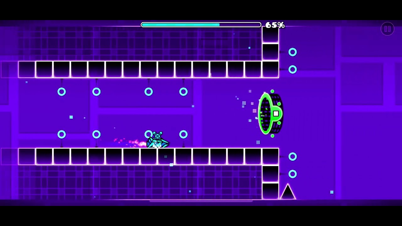 level 2 “BACK ON TRACK” ALL COINS 【GEOMETRY DASH LITE】 ジオメトリーダッシュ - YouTube