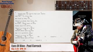 Video thumbnail of "🎸 Eyes Of Blue - Paul Carrack Guitar Backing Track with chords and lyrics"