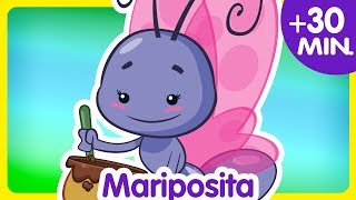 MARIPOSITA + Compilado de Clips 30 min. enganchados -  Canciones infantiles de la Gallina Pintadita