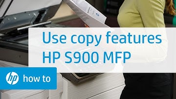 Making a Copy and Using Copy Features | HP S900 Series MFP | HP