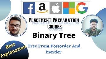 Tree From Postorder And Inorder | Binary Tree |Placement Preparation Series | LeetCode|