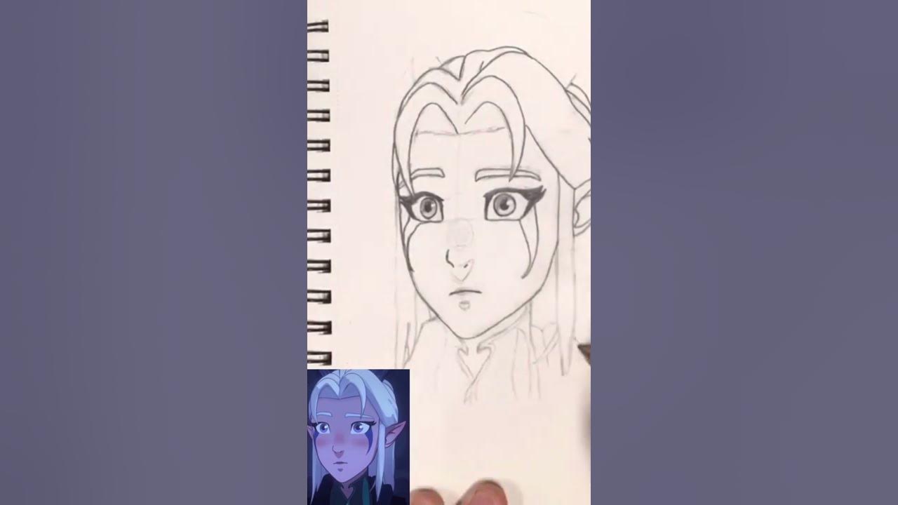 I draw Rayla from The Dragon Prince! Time-lapse #shorts #