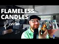 Flameless candles with remote instructions