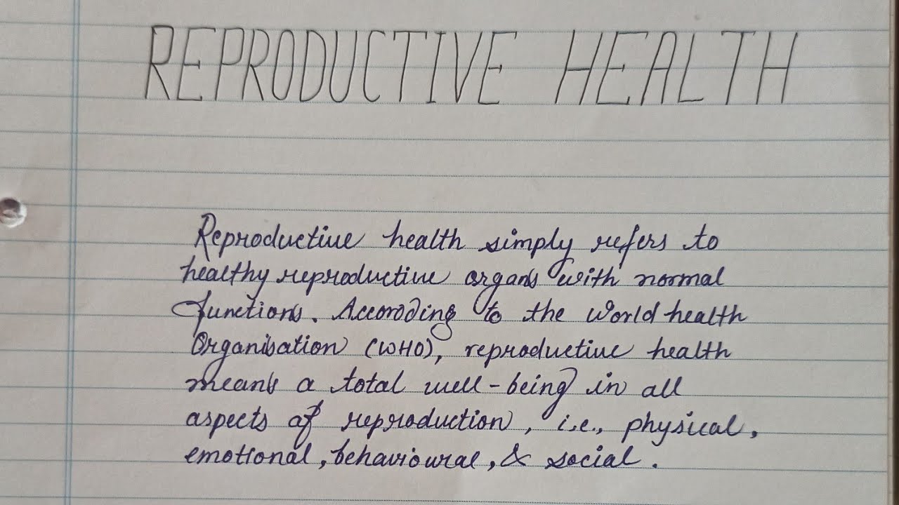 Reproductive health project file | class 12 | Handwritten pages | CBSE ...