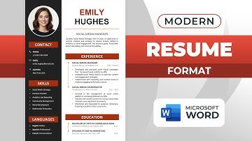 How to Make a Resume in Word | Modern Resume Format | CV for Job