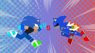 Dalton the hedgehog vs Metal Sonic | Stick Nodes animation