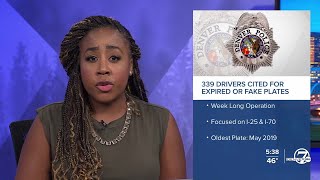 Denver PD cites 339 drivers for expired license plates during weeklong operation