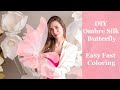 Diy giant ombre silk butterfly with foldable wings stepbystep tutorial boho style home decor idea