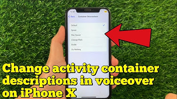 How to change activity container descriptions in voice over on iPhone X