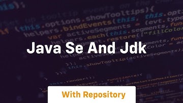 java se and jdk
