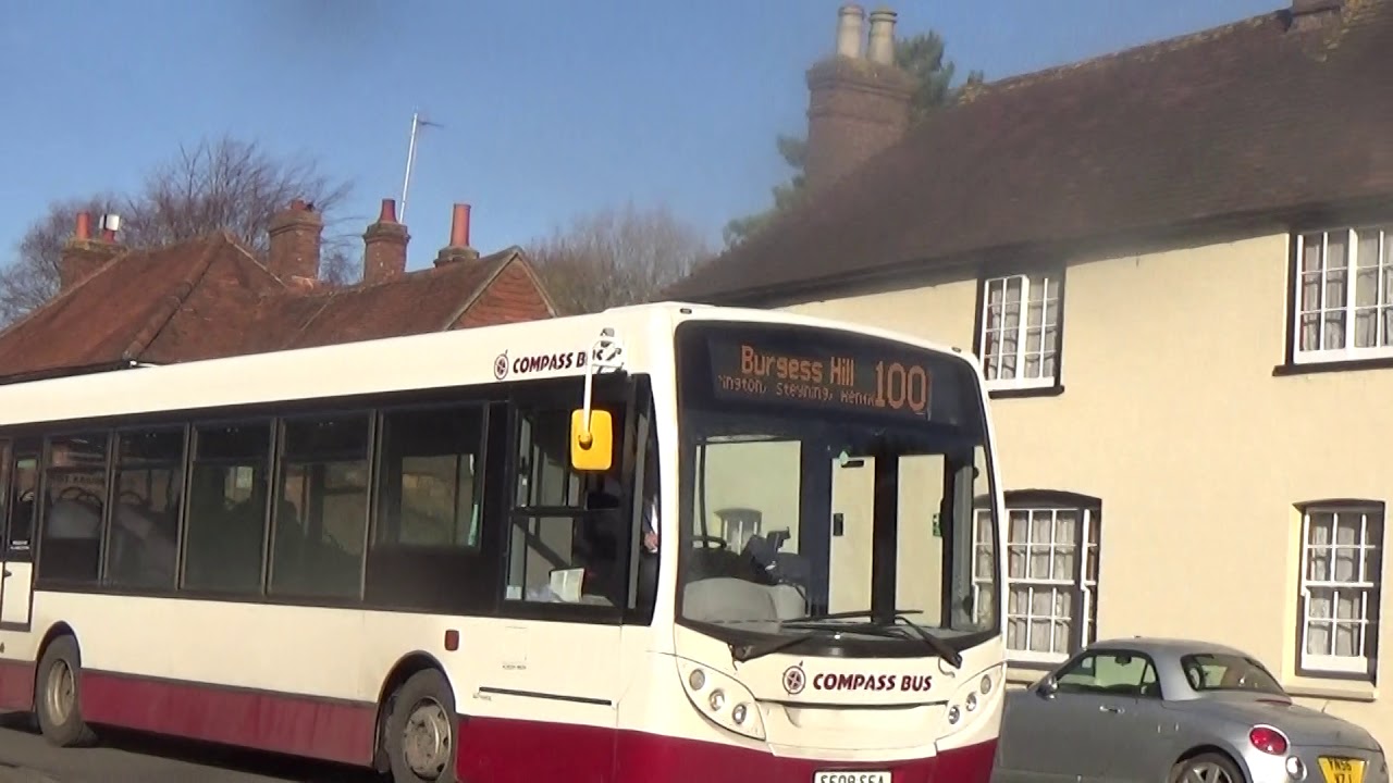 Compass Bus Route 100 Seen In Steyning In West Sussex 8th February