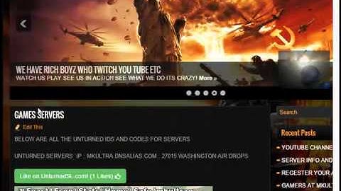 mkultragamers.com unturned server info comands item ids