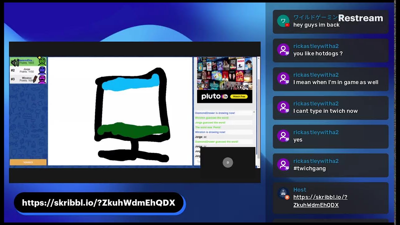 Playing skribble io request words first twitch stream youtube