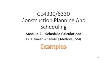 V2.3c - Linear Scheduling Examples