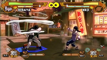 Hinata versus Neji Naruto Shippuden: Ultimate Ninja 5 Aethersx2 Emulator (PS2) ANDROID VERSION