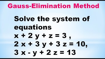 SNM |MA3251|Gauss elimination  method | Solution of linear system of equation | Easy method in Tamil