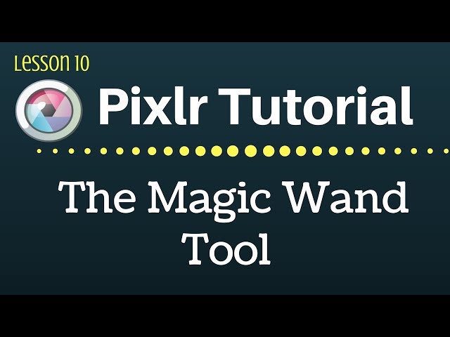 Pixlr Editor: Cutting Things Out the Easy Way Using the Magic Wand
