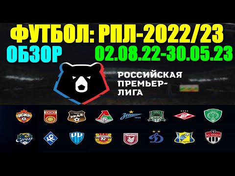 Футбол: Российская Премьер лига-2022/2023. Новый сезон 02.08.22 - 30.05.23. Обзор