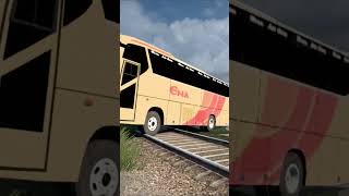 Yellow Ena Ac Bus On Railtrack