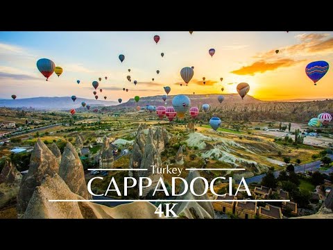 Cappadocia Turkey 🇹🇷 Hot Air Balloon 4k Drone