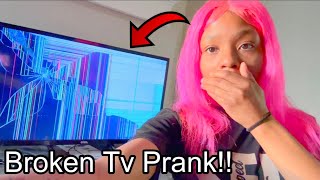 “ I BROKE OUR TV” PRANK ON BOYFRIEND!! *HE’S FURIOUS*