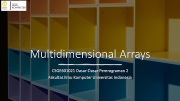 DDP2 B 2023 - Rekaman Kelas Pekan 3-2: Multidimensional Arrays