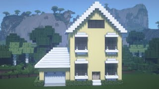 بناء بيت عصري في ماين كرافت 🏠 باللون الأصفر ✔ Building a house in Minecraft