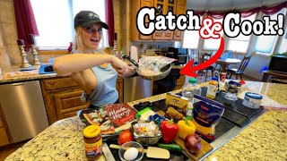 Sight Fishing Clear Shallow Waters For Lurking Monsters!!! (Catch Clean Cook!!)