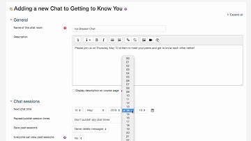 Moodle 3.4 Tutorial Videos-Creating a Chat