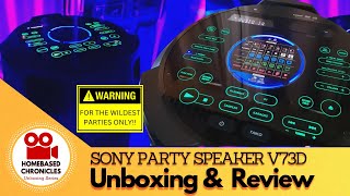 SONY PARTY SPEAKER V73D High Power Audio System with BLUETOOTH Technology Unboxing & Product Review!