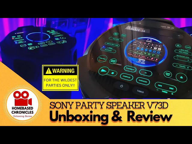 SONY PARTY SPEAKER V73D High Power Audio System with BLUETOOTH Technology Unboxing & Product Review! class=