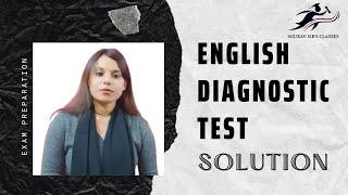 English Diagnostic Test Solution | Part 1 | Exam Preparation