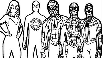 🔴🔴 HOW TO DRAW TO  spider-man: across the spider-verse Spider-Punk, Miles Morales - COMPILADO 2