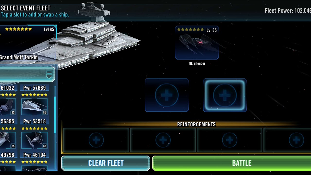 SWGOH Sith fleet with Executrix vs Mace Geonosis TB