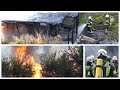 Gartenlaube in Vollbrand - Nachbarhütte gerettet - Übergreifen der Flammen verhindert