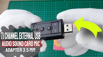 7.1 Channel External USB Audio Sound Card Mic Adapter 3.5 mm