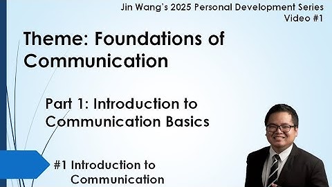 #1 Introduction to Communication