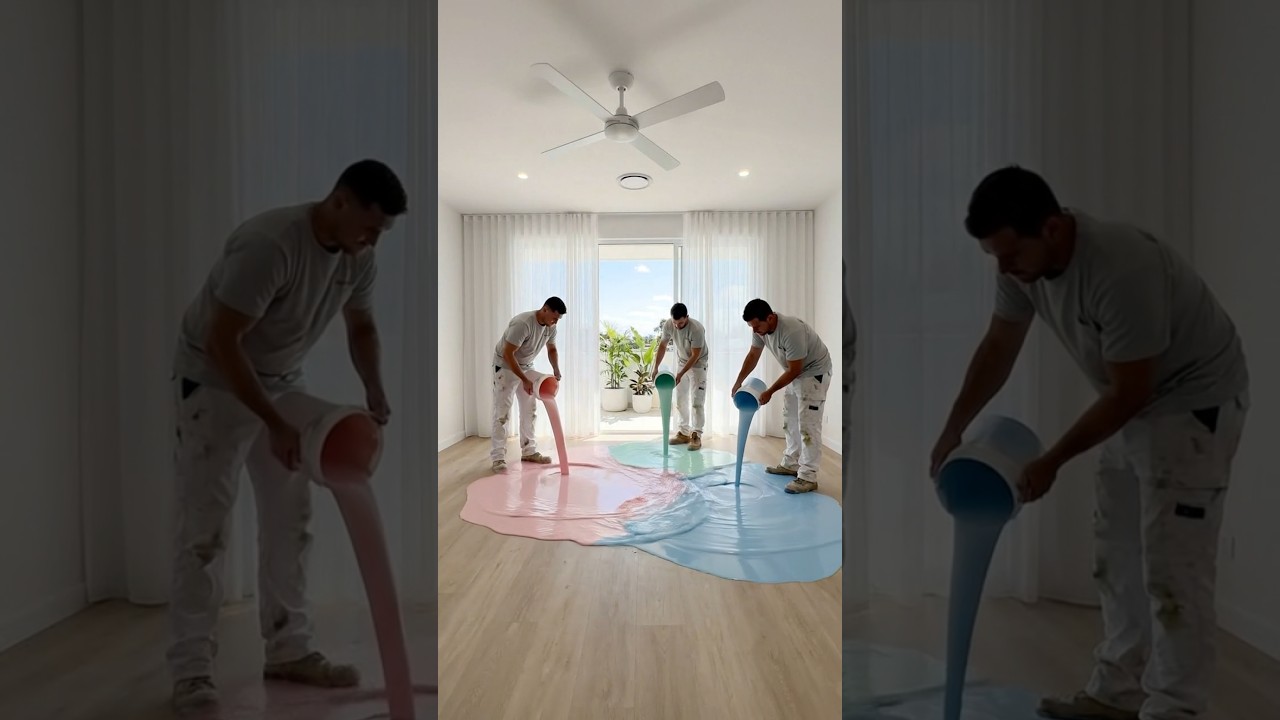 Pastel Rainbow Epoxy Floor Transformation 🌈 | Dream Room Makeover You Must See! 