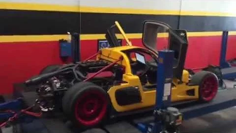 ultima GTR on dyno with Greg Holman headers