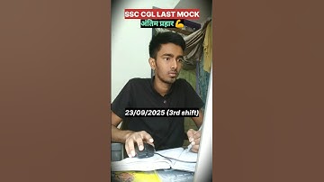 SSC CGL last mock #ssc2025 #ssccgl2025 #ssccgl #studyvlog #studywithme #aspirantlife #ntpc2025 #ntpc