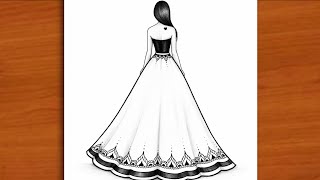 Girl Backside Pencil Drawing Step By Step Easy Drawing For Beginners Fashion Drawing Girlv